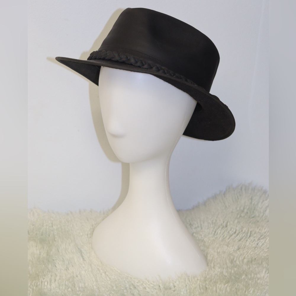 New Handmade Leather Water repellent Fedora Hats, 2.5 in Brim